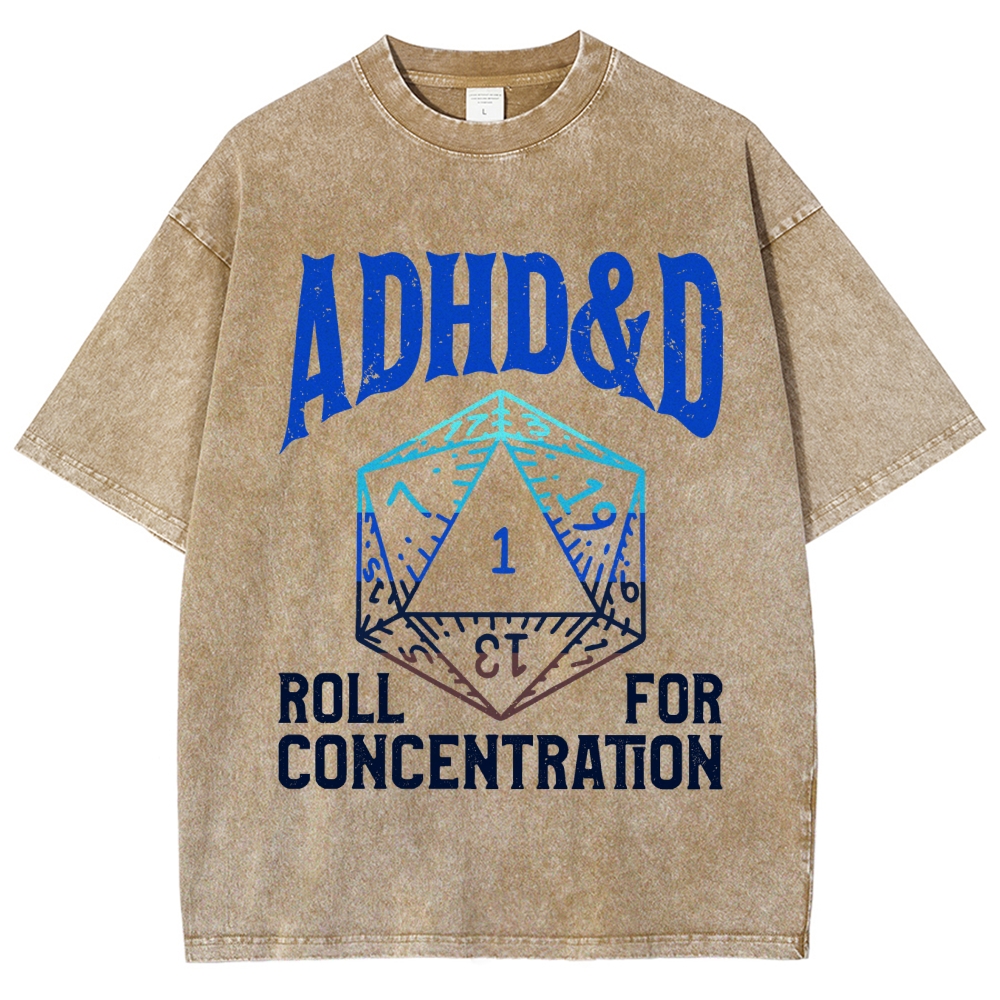 ADHD&D Dice Vintage Distressed T-shirt