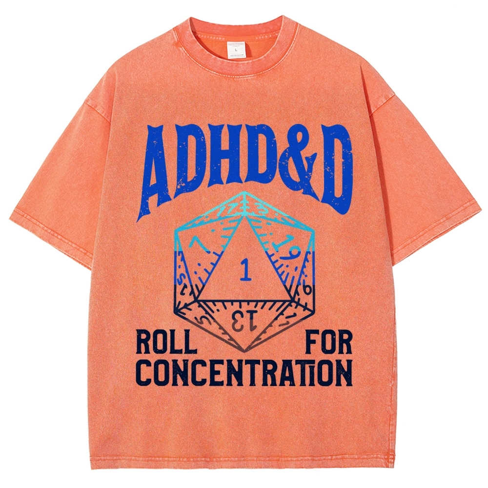 ADHD&D Dice Vintage Distressed T-shirt