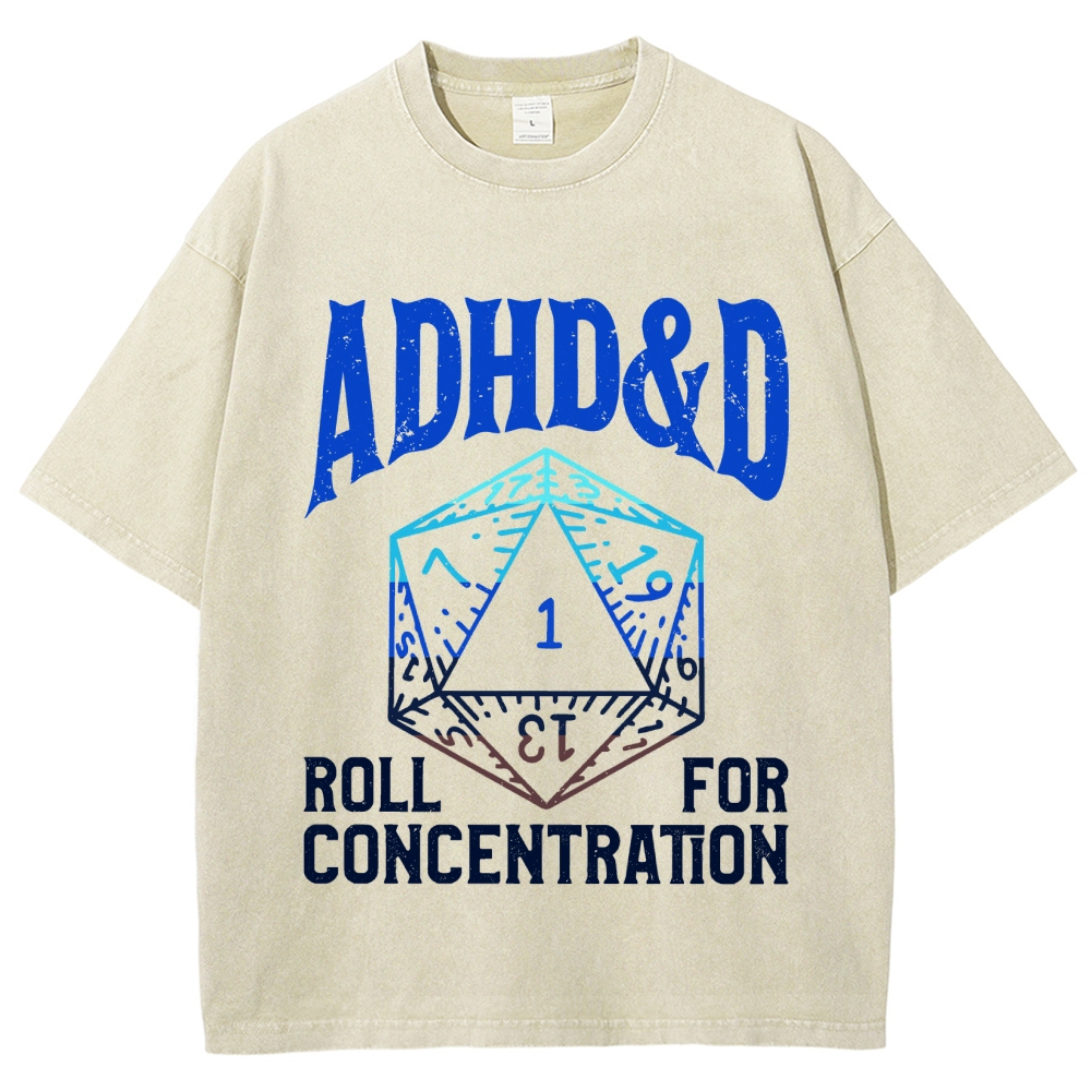 ADHD&D Dice Vintage Distressed T-shirt