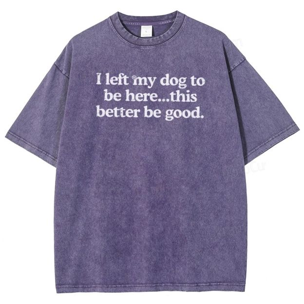 I left my dog ​​here this better washed t-shirt