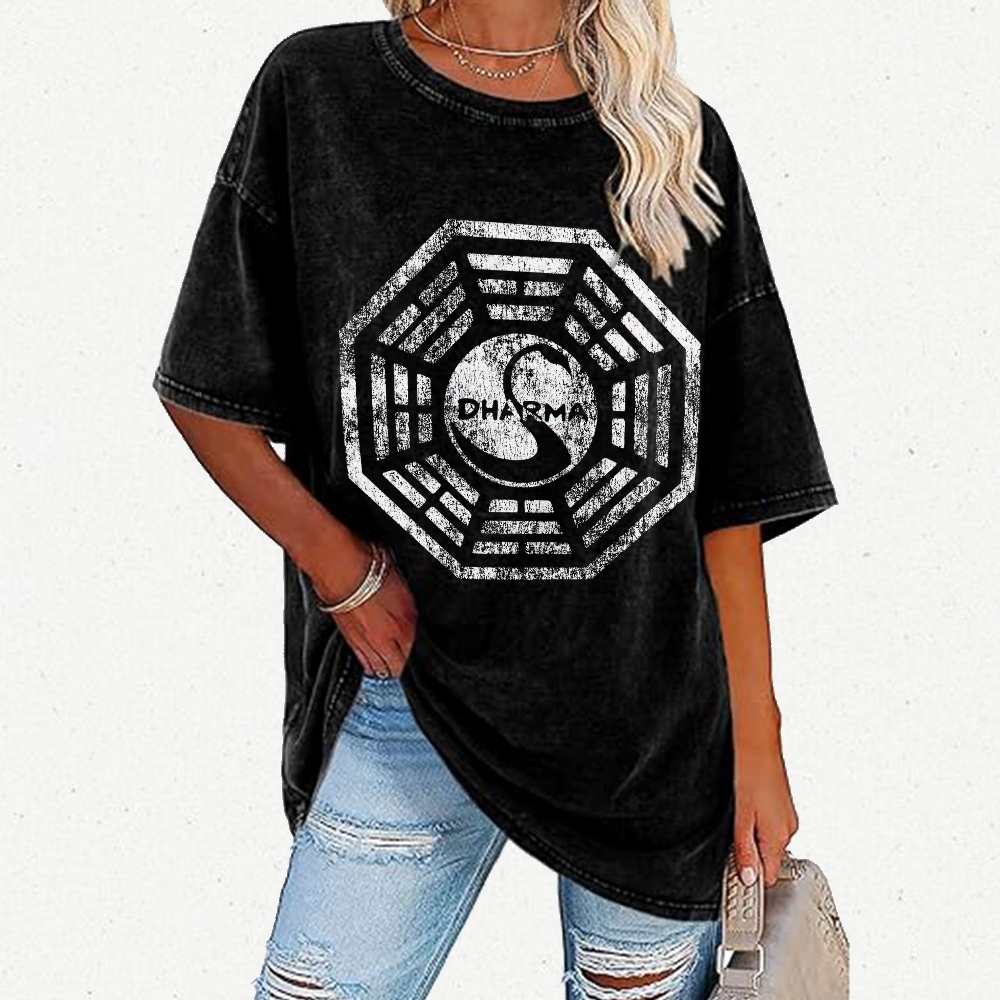 DHARMA Initiative  Vintage Distressed T-shirt