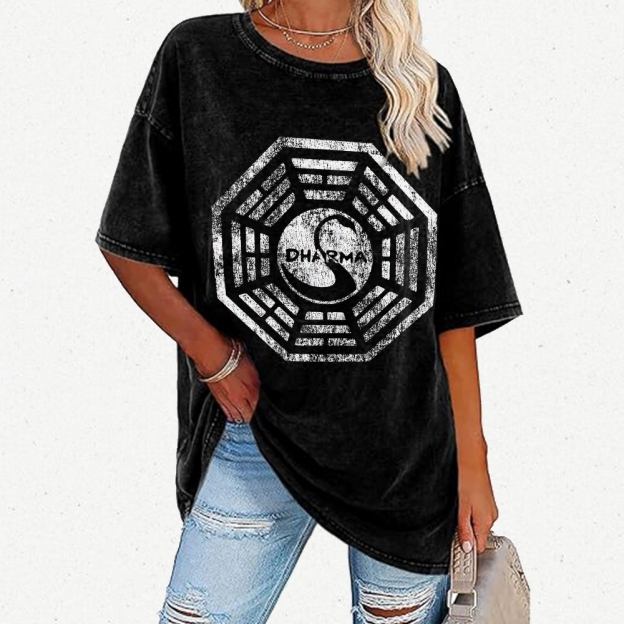 DHARMA Initiative  Vintage Distressed T-shirt