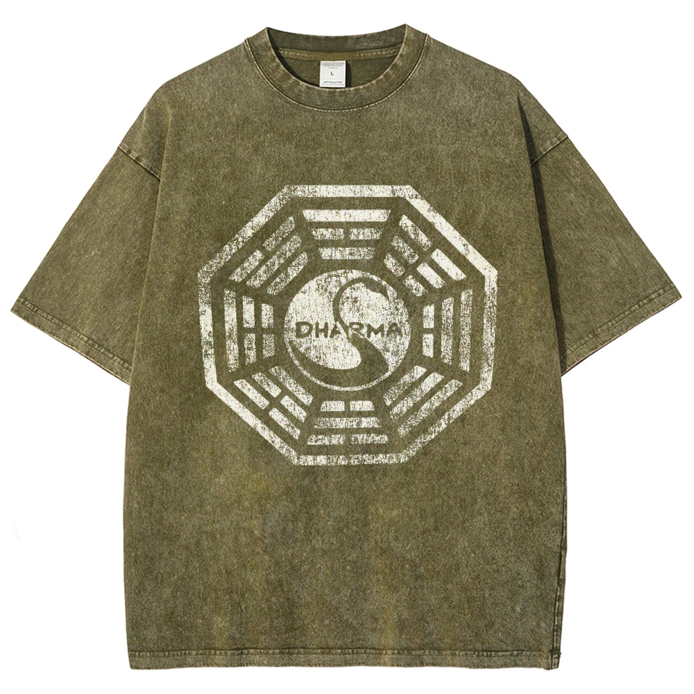 DHARMA Initiative  Vintage Distressed T-shirt