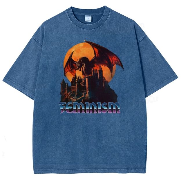 Feminism Dragon Graphic T-Shirt