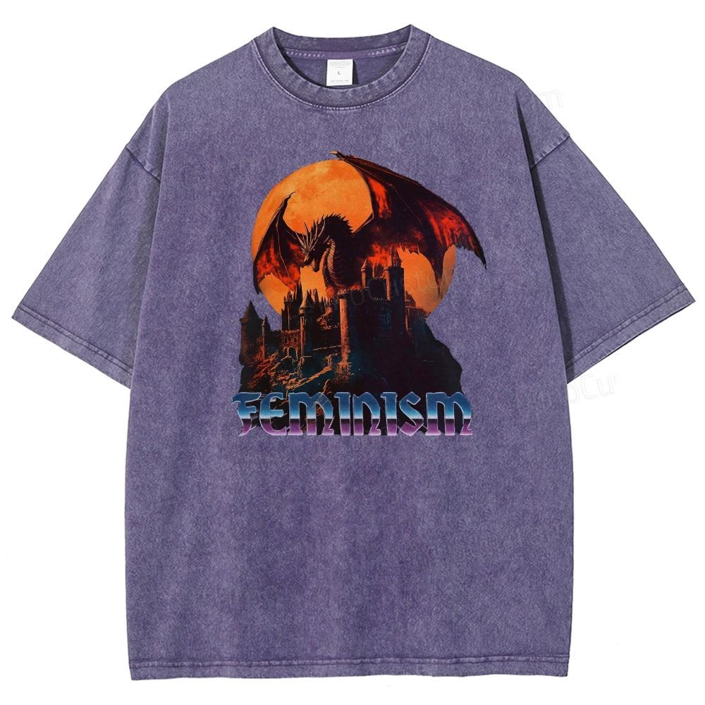 Feminism Dragon Graphic T-Shirt