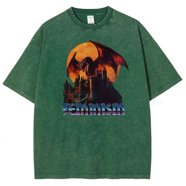 Feminism Dragon Graphic T-Shirt