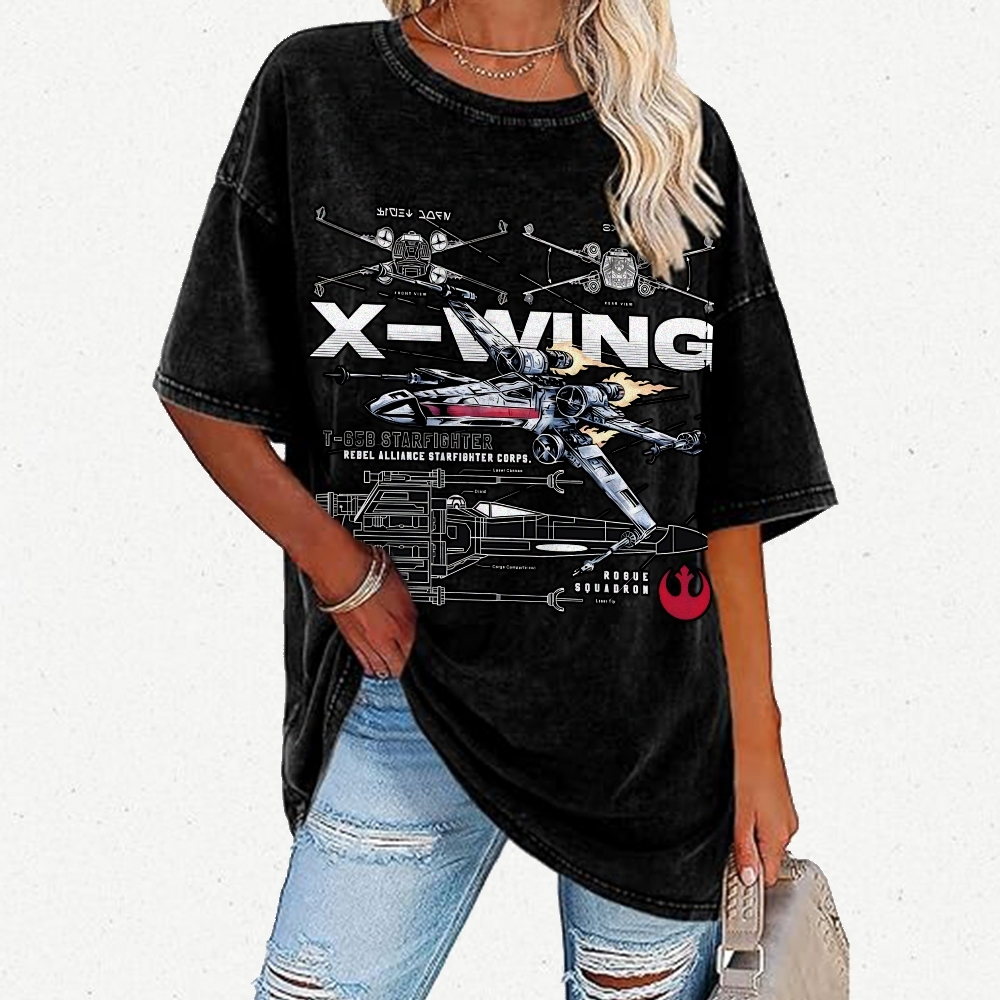 M-FALCON REBEL ALLIANCE Vintage Distressed T-shirt