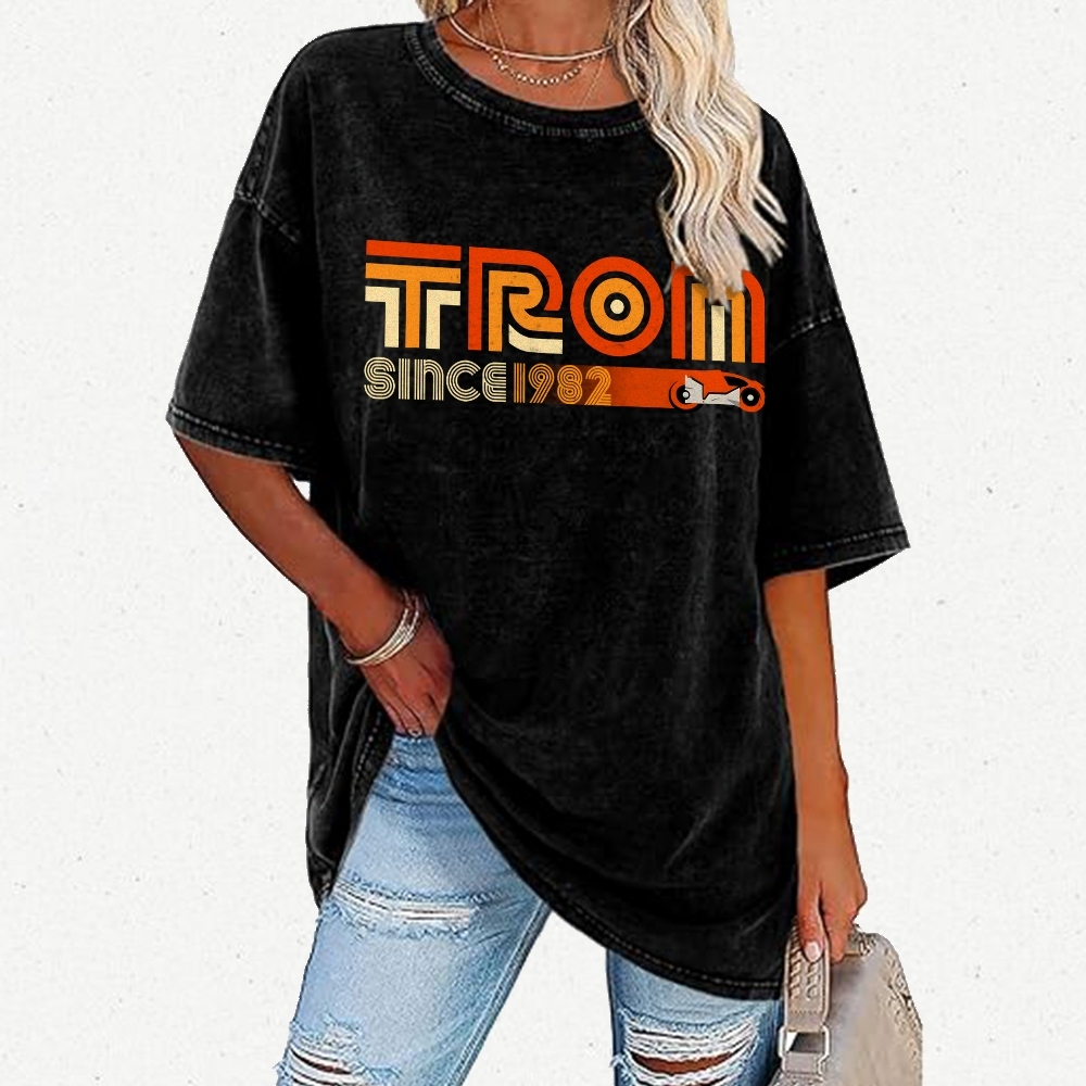 Retro Tron 1982 Vintage Distressed T-shirt