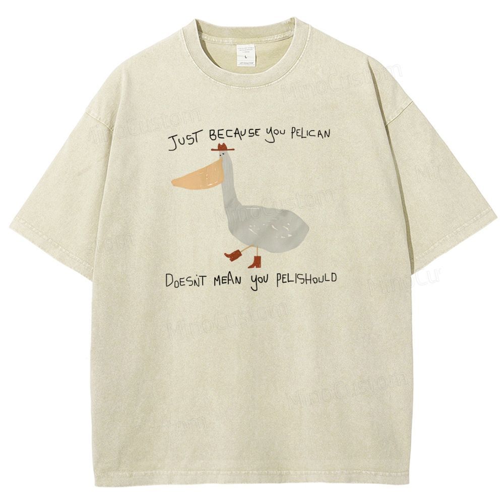 Just-becavse-you-pelican-doesnt-mean-you-pelishould-washed-t-shirt