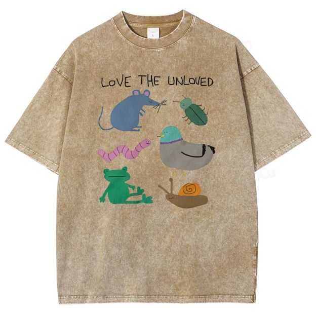  Love the unloved casual Washed Short sleeve T-Shirt