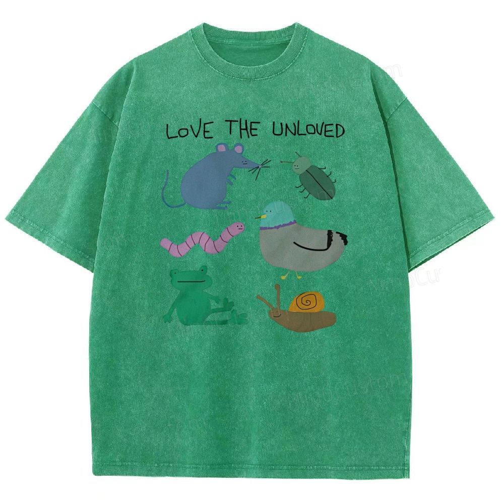  Love the unloved casual Washed Short sleeve T-Shirt