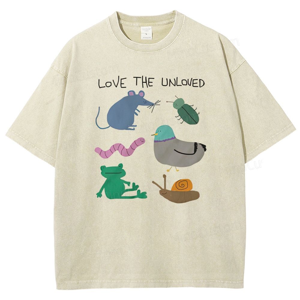  Love the unloved casual Washed Short sleeve T-Shirt