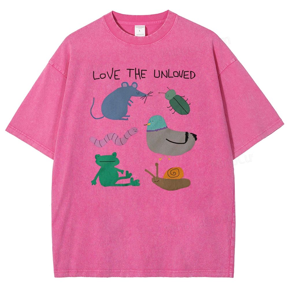  Love the unloved casual Washed Short sleeve T-Shirt