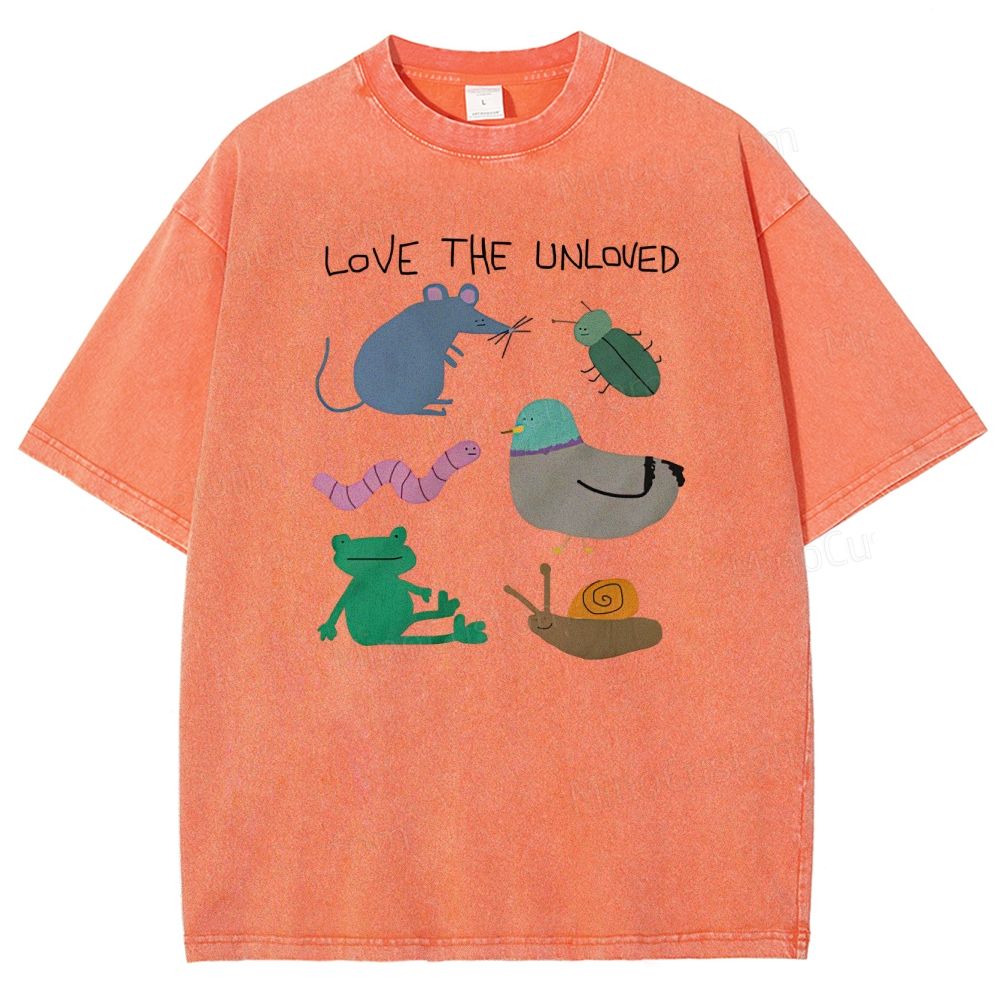  Love the unloved casual Washed Short sleeve T-Shirt