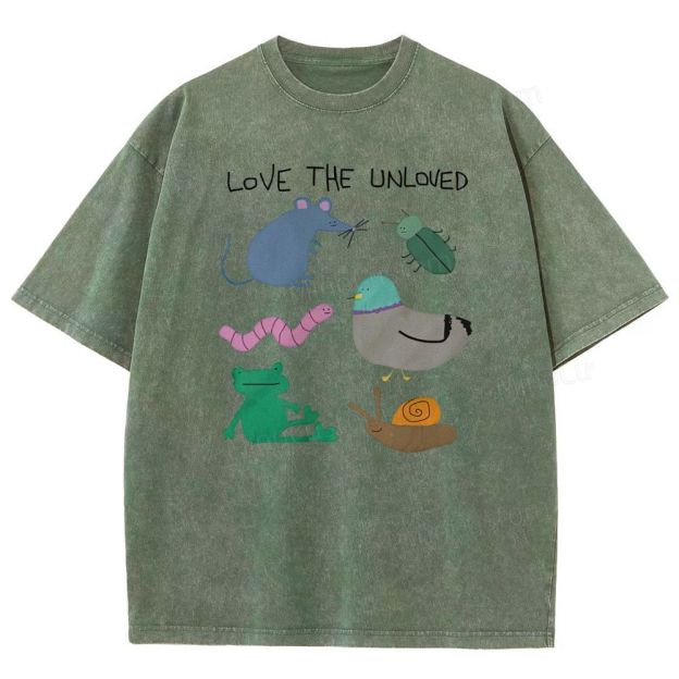  Love the unloved casual Washed Short sleeve T-Shirt