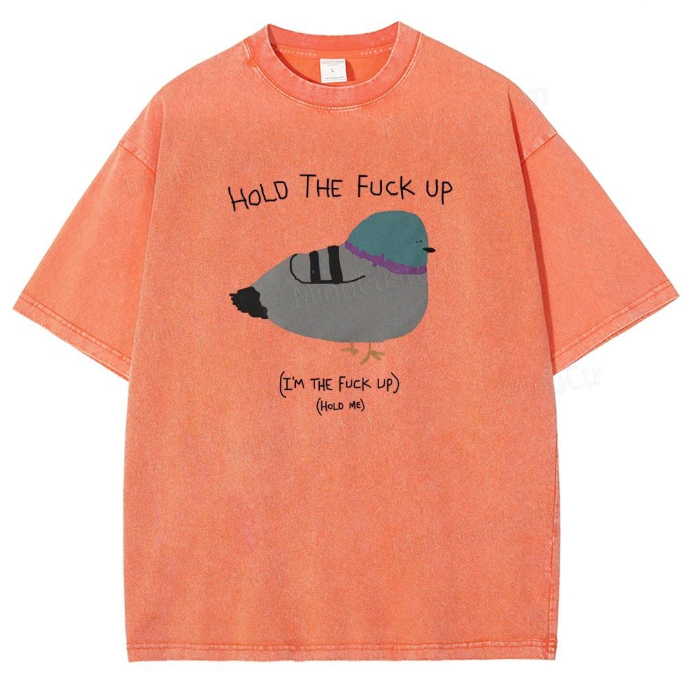 HOLD THE FUCK UP (I'M THE FUCK UP)(HoLD ME)  Washed T-Shirt 