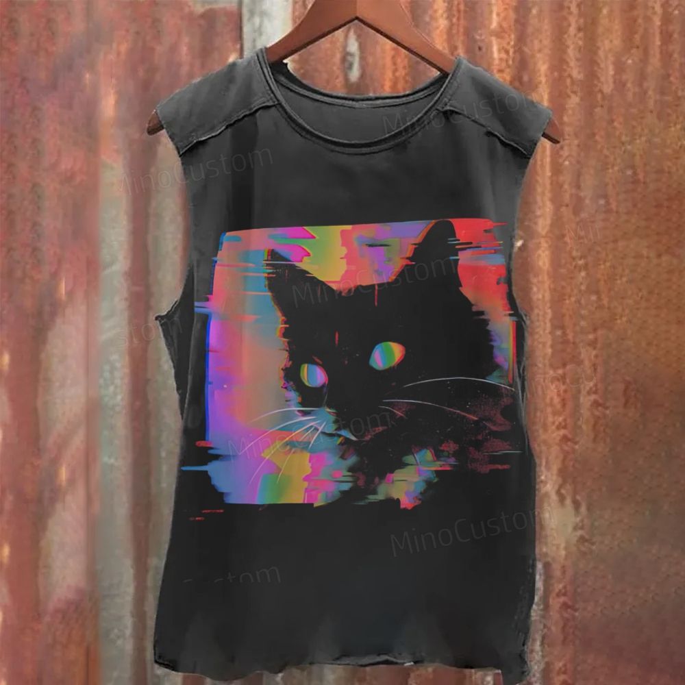 Glitch Cat I Washed Tank