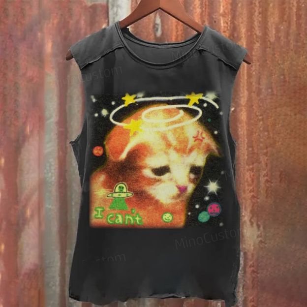 Vintage i can't Washed Tank Top