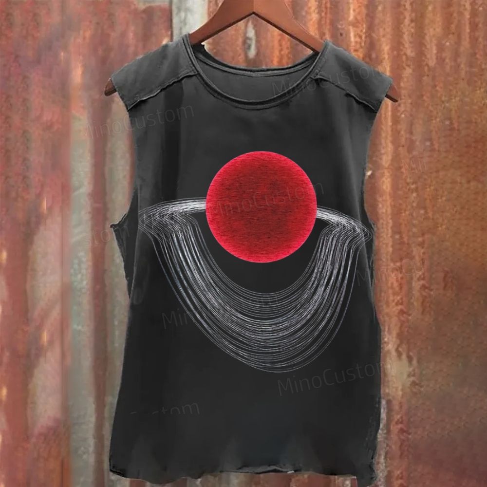 Dalí Gravity - Red Sun Washed Tank Top 