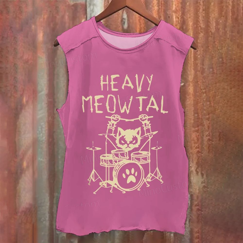 Heavy Meowtal Washed Tank Top