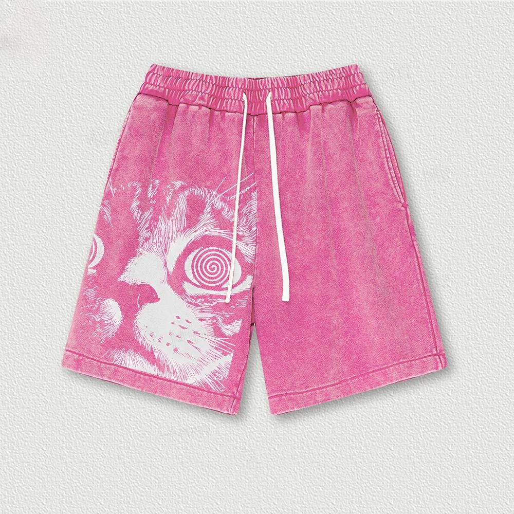 Cat Washed Vintage Shorts 