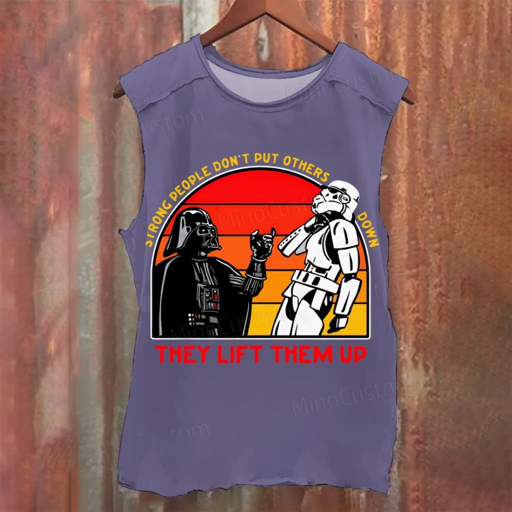 Strong People Geek Washed Tank Top 