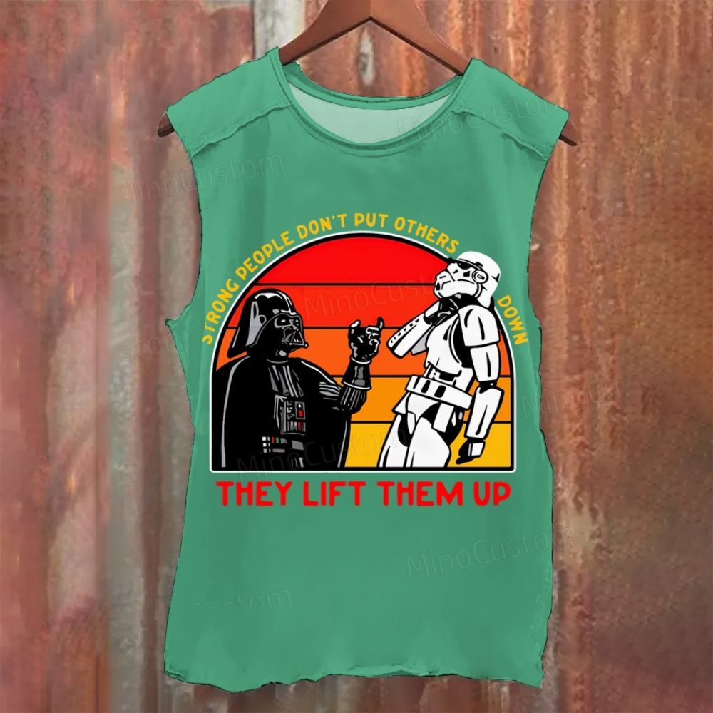 Strong People Geek Washed Tank Top