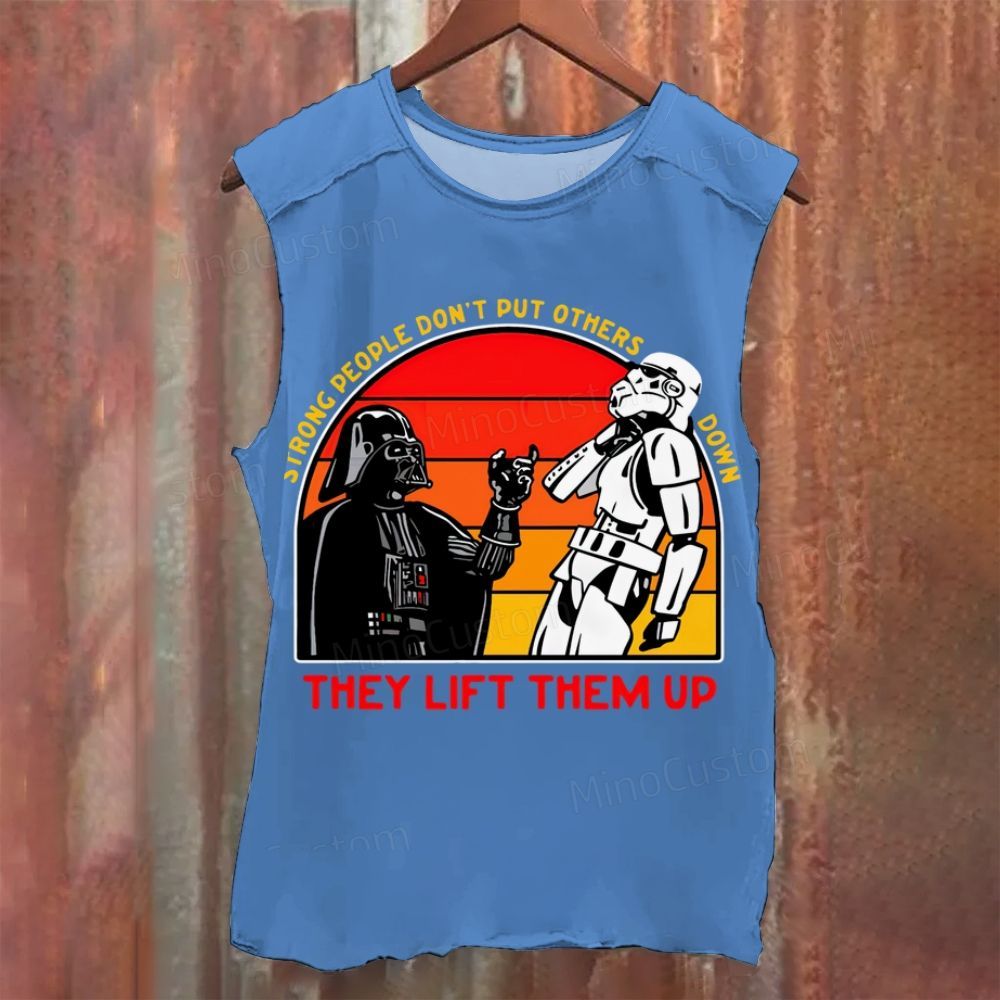 Strong People Geek Washed Tank Top 