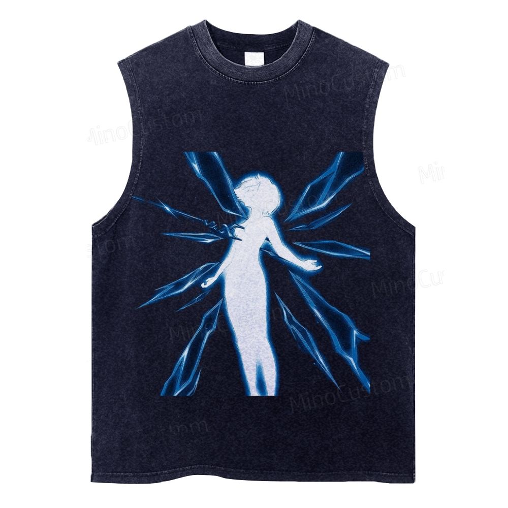 Washed Black Electric - Figure Graphic Tank Top