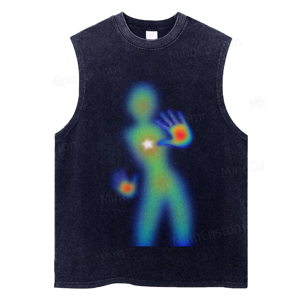 Washed Black Thermogram - Figure Graphic Tank Top