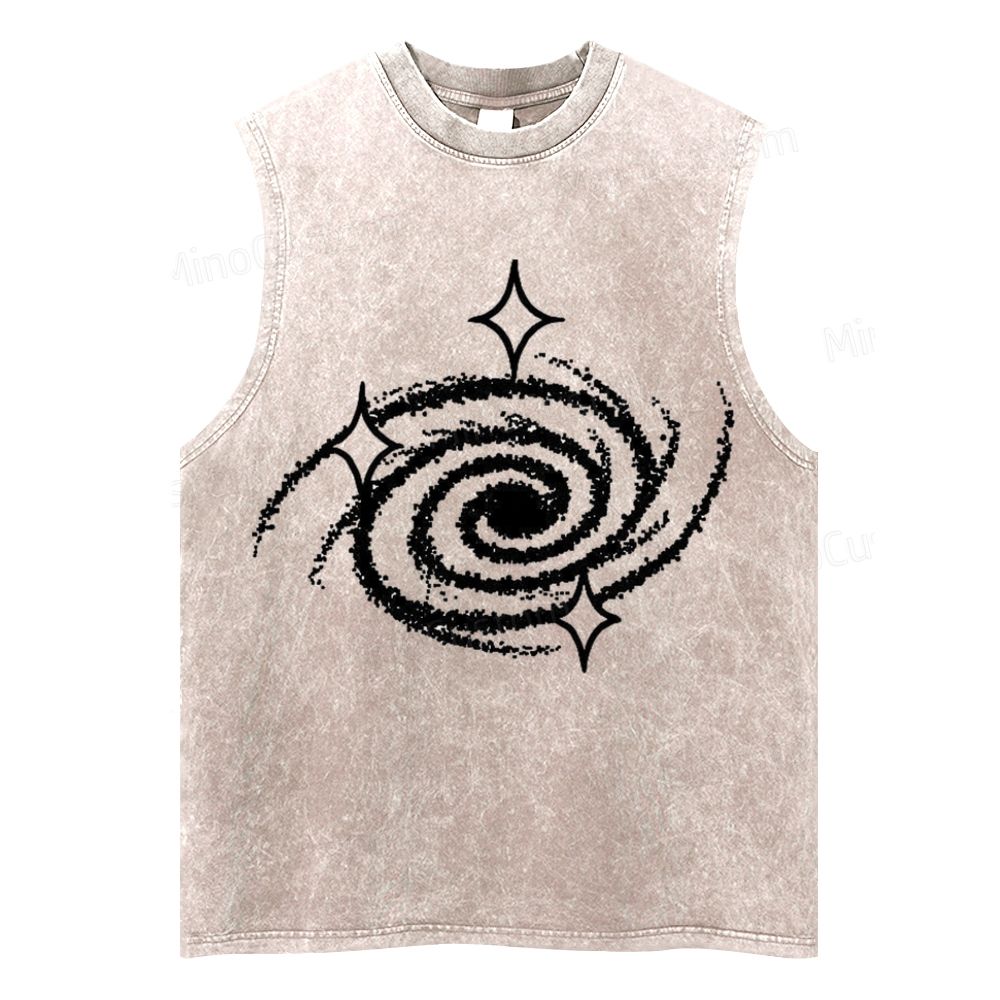 Vintage - Washed Galaxy Spiral Tank Top