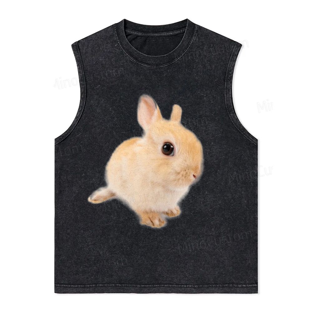 Cute Bunny Print Tank Top for Animal Lovers