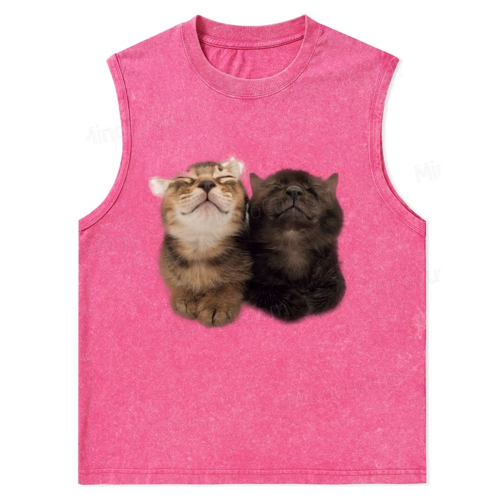 Cute Cats Print Tank Top for Cat Lovers
