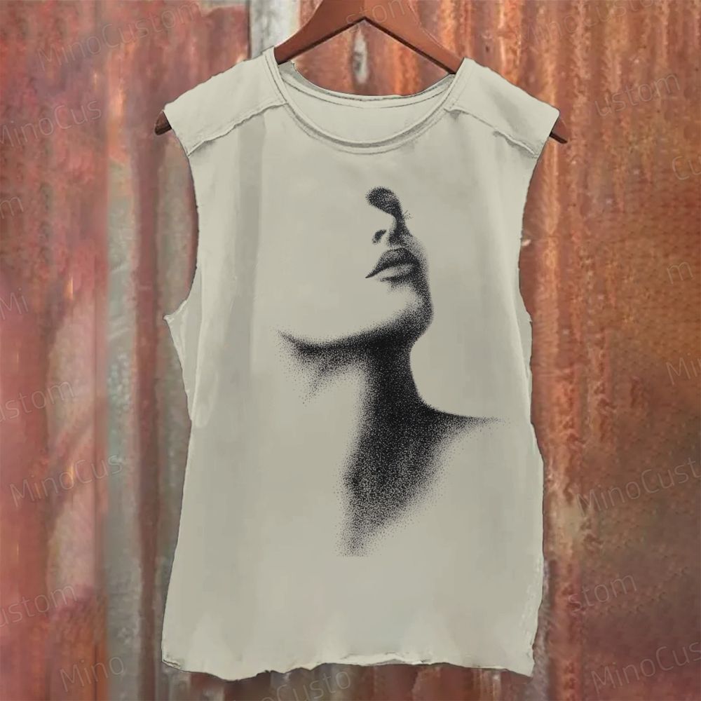 Artistic Portrait Printed Tank Top 