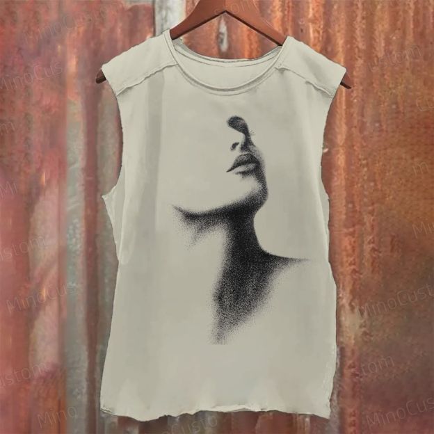 Artistic Portrait Printed Tank Top 