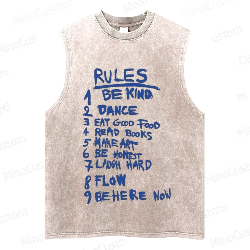 Vintage “RULES” Graphic Tank Top