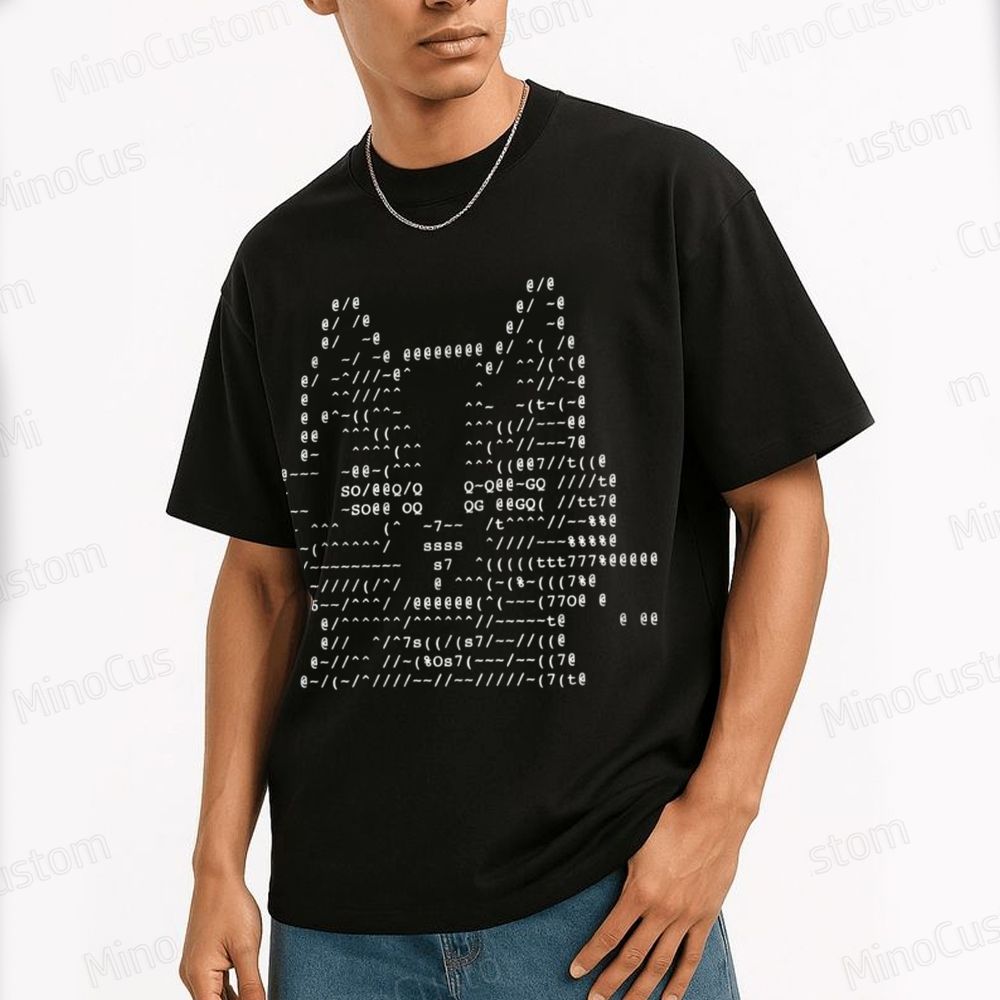 ASCII Art Cat Graphic T - Shirt