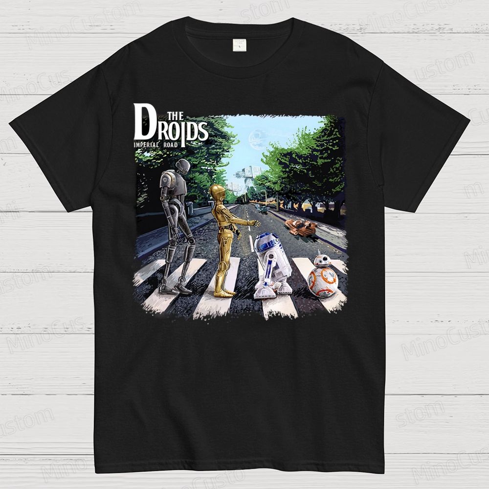 The Droids You Are Looking For, Are Crossing The Street. Cotton T-shirt 