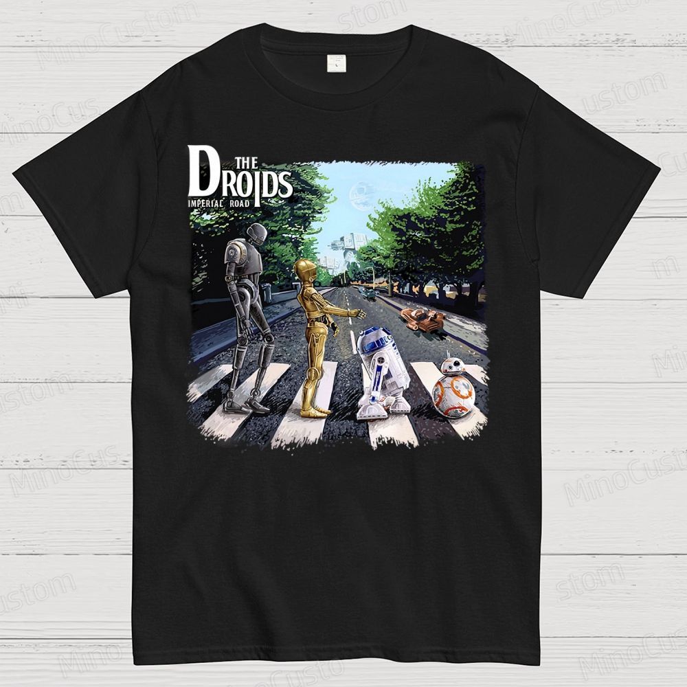 The Droids You Are Looking For, Are Crossing The Street. Cotton T-shirt 