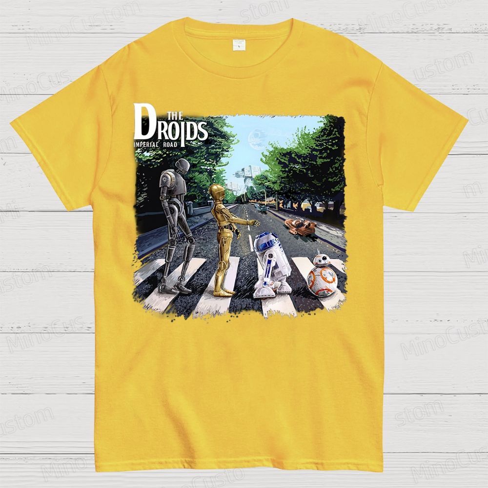 The Droids You Are Looking For, Are Crossing The Street. Cotton T-shirt 