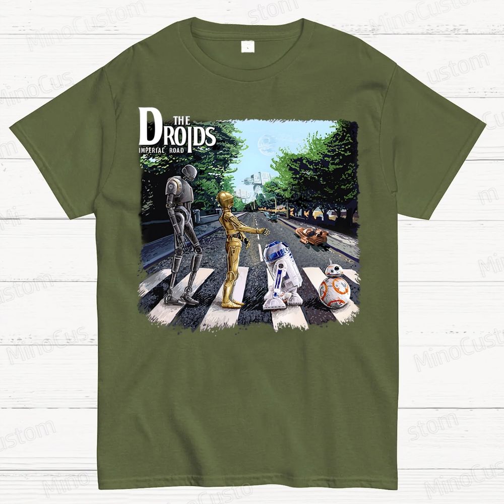 The Droids You Are Looking For, Are Crossing The Street. Cotton T-shirt 