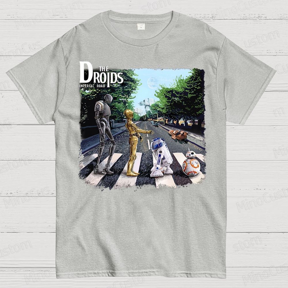 The Droids You Are Looking For, Are Crossing The Street. Cotton T-shirt 