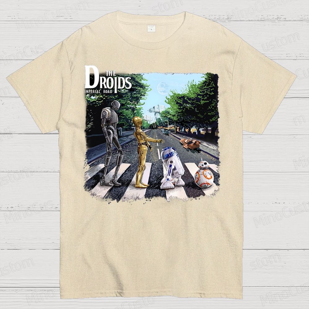 The Droids You Are Looking For, Are Crossing The Street. Cotton T-shirt 