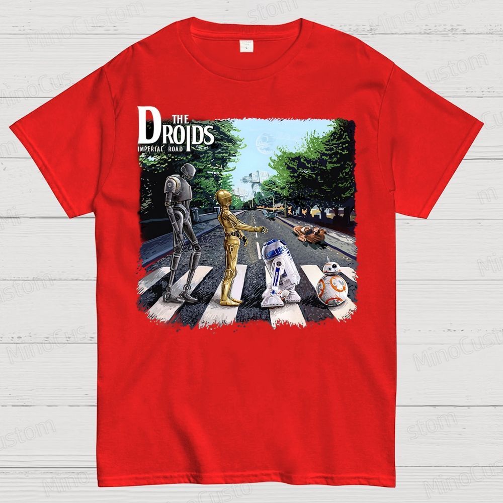 The Droids You Are Looking For, Are Crossing The Street. Cotton T-shirt 