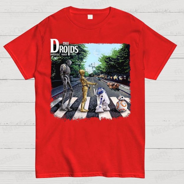 The Droids You Are Looking For, Are Crossing The Street. Cotton T-shirt 