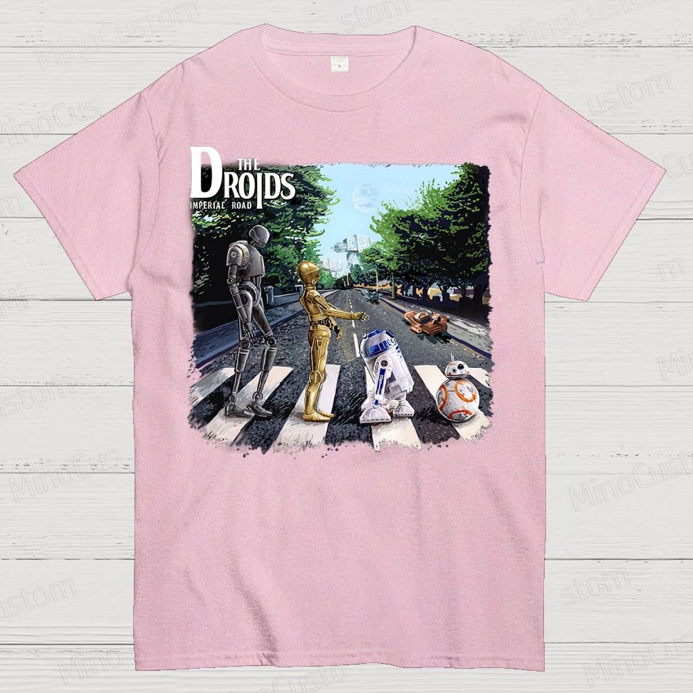 The Droids You Are Looking For, Are Crossing The Street. Cotton T-shirt 