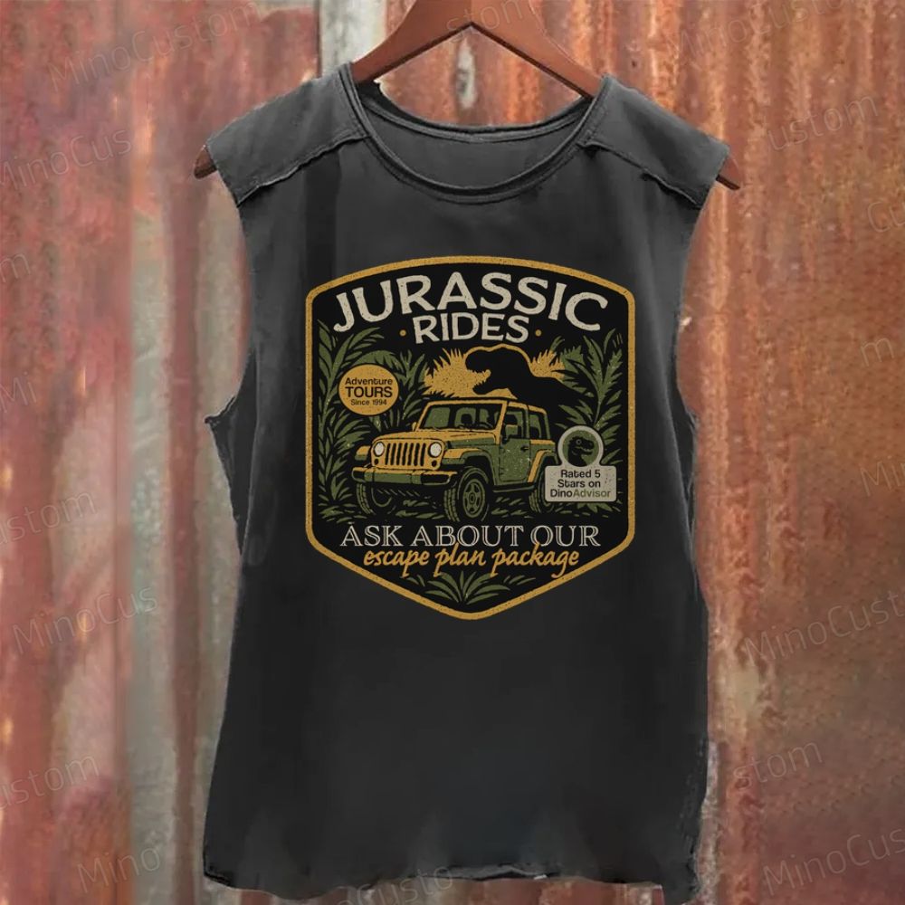 Jurassic Rides Washed Tank Top 