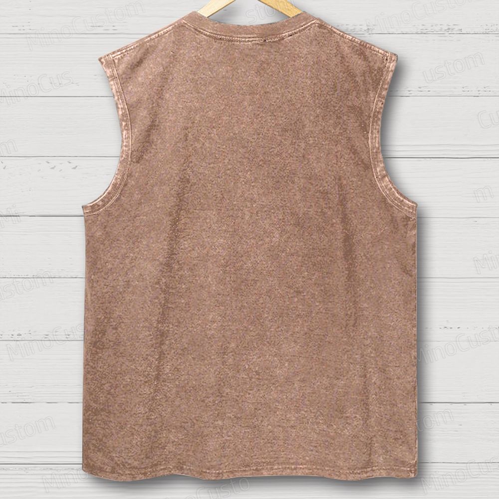 Vintage Logo Band Unisex Washed Tank Top