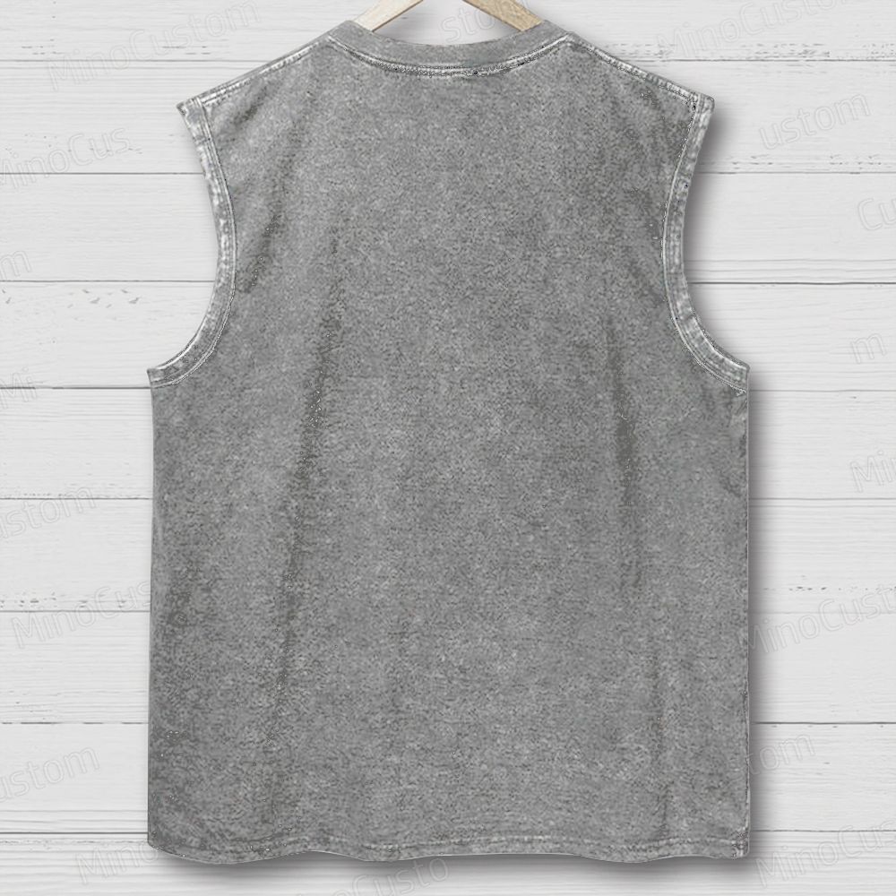 Vintage Logo Band Unisex Washed Tank Top