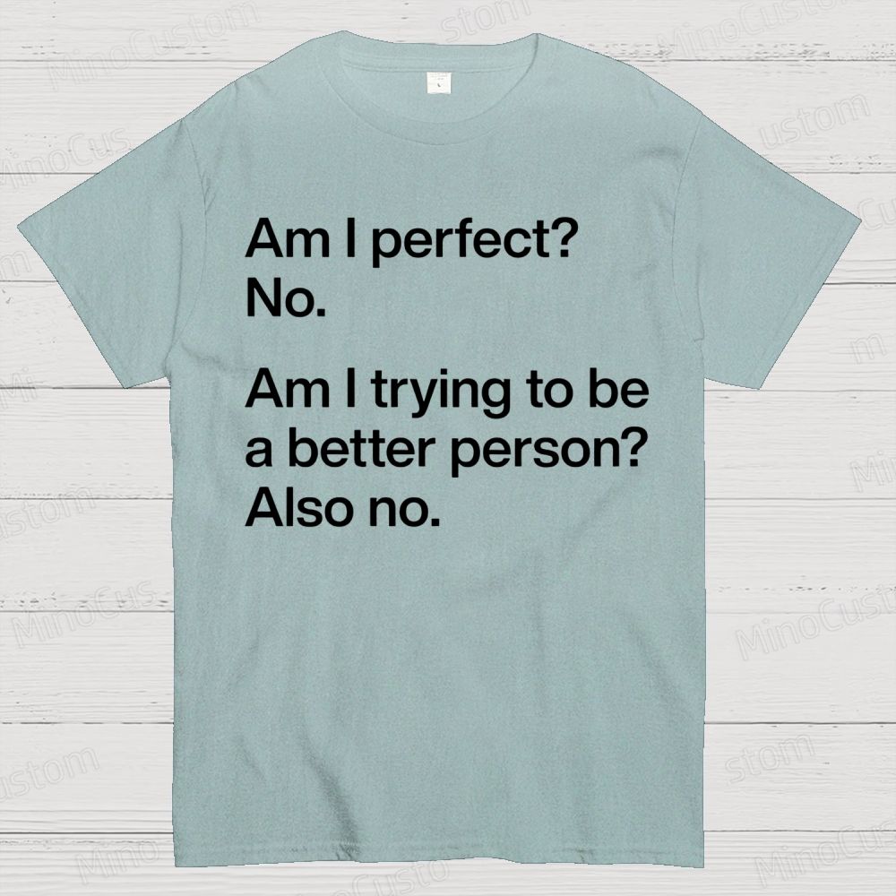 Am I Perfect No Geek Cotton T-shirt 